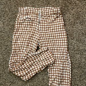 Checkered billabong pants